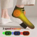 Wireless Ankle Heating Pad Electric Vibration Massage Heated Foot Hand Wrap for Wrist Ankle Rechargeable Heating Wristband Brace