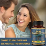 Saw Palmetto Supplement with Pygeum Bark, for Prostate Health, Hair Growth, Immune Support, 120 Capsules