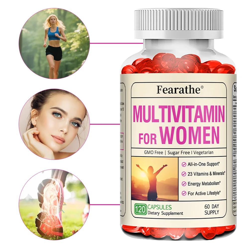 kf-S8f5bef86c9c64c36a83be76c127b4b97z Women's Daily Multivitamin Capsules, A Daily Supplement To Help Support Nerves, Energy Metabolism, Bone, and Immune Health - Image 1