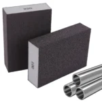 18Pcs Household Cleaning Brush Reusable Carborundum Sponge Polish Tool Sandpaper Square Sponge for Carpentry Furniture Polishing