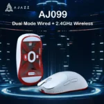 Ajazz AJ099 Wireless 2.4GHz + Wired Gaming Mouse PAW3311 for Gaming Laptop PC Optical Mice 12000DPI Max
