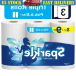 Pick-a-Size Paper Towels 3 Triple Rolls Strong Absorbent 2-Ply Perforated Sheets Ideal Cleaning Household Messes Kitchen DIY