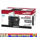 Heavy Duty 55 Gallon Contractor Trash Bags 20 Count Flap Tie Closure Puncture Tear Resistant Versatile Cleanup Bags
