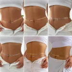2023 New Summer Minimalist Double-layer Metal Flat Snake Chain Belly Waist Chain Women's Fashion Skini Beach Summer Body Jewelry