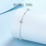 Classic Platinum PT950 Female Style Certificate Moissanite Bracelets for Women Sparkling Luxury Chain Jewelry Birthday Gift