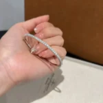 New Trend Hot Sale Famous Brand Top Quality European Luxury Jewelry Bracelets For Women Zircon Bangle Classic Pure 925 Sliver