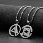 Fashion Geometric Pendant Necklace Square Round Street Rock Female Hip Hop Retro Titanium Steel Accessories Wholesale