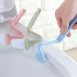 3 pieces of V-shaped toilet brushes - wall mounted, manual, no need to scrub design, can effectively clean bathroom corners