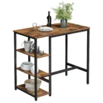 VASAGLE Bar Table with Sturdy Metal Frame, Easy Assembly, Industrial Design, 23.6 x 42.9 x 39.4 inches, Rustic Brown