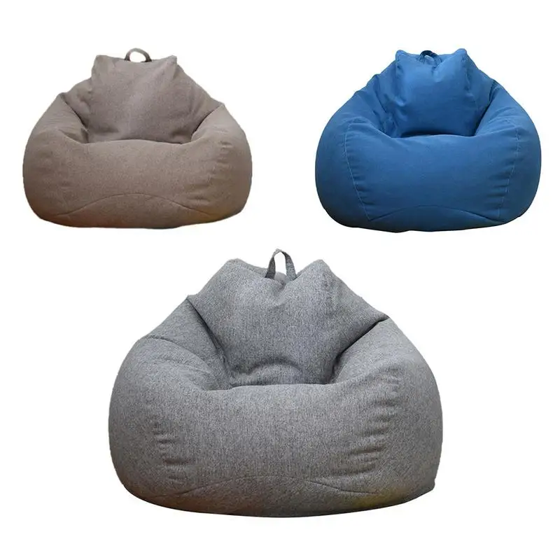 kf-Sb0974fc68bdd4dde928588c346baf8dc4 Lazy Sofa Cover Bean Bag Lounger Chair Sofa Seat Living Room Furniture Without Filler Beanbag Sofa Bed Pouf Puff Couch Tatami - Image 1