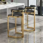 Reception Luxury Bar Chairs Nordic Gold Ergonomic Nordic Backrest High Chairs Industrial Modern Counter Sillas De Bar Furniture