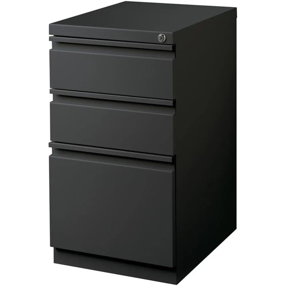 kf-Sb9b62e8bc42342f1952bf98c2f4d6e42z Hirsh HL10000 Series Metal Mobile Pedestal with 3 Drawers, Box/Box/File Configuration, Hidden Wheels, and Counterbalance Mechani - Image 1