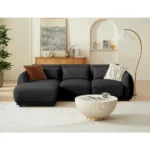 Convertible U Shaped Sectional Sofa Couch with Removable Ottoman Modular L Shaped Living Room Furniture