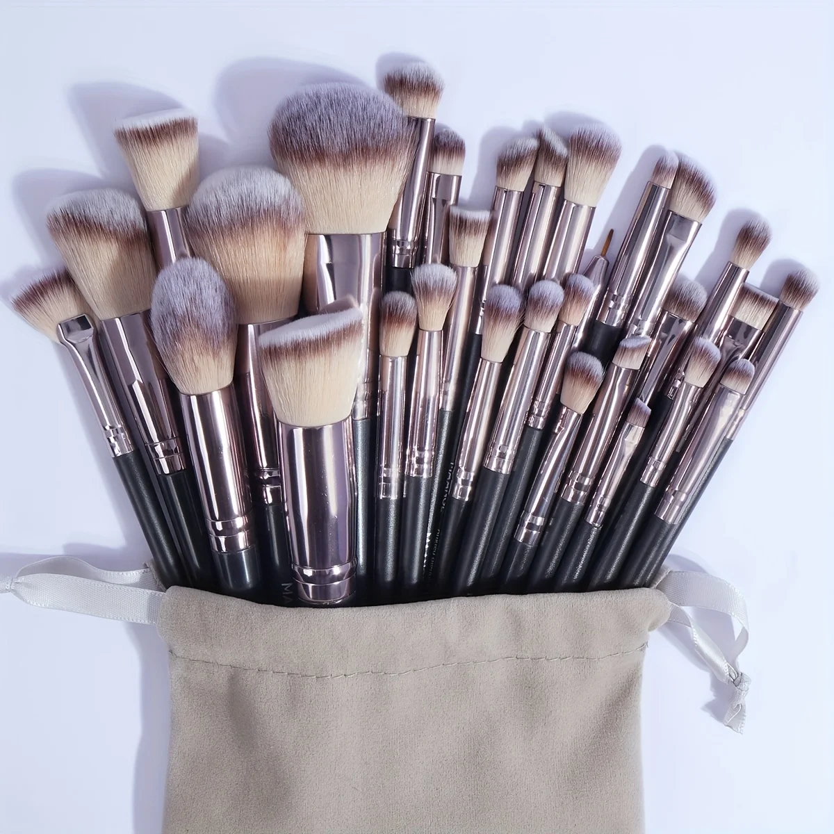kf-Sbec3a632b68249f7badf8a9c29feda23m MAANGE 30pcs Professional Makeup Brush Set Foundation Concealers Eye Shadows Powder Blush Blending Brushes Beauty Tools with Bag - Image 1