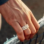 Trendy Hip Hop Men 11mm Cuban Rings Bling 2 Rows Iced Out Cubic Zircon Cuba Rings High Luxury Jewelry Drop Shipping