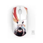 Redragon M918AK 3-Mode Wireless Gaming 55G Lightweight 26K DPI Ergonomic Natural Grip Build Mouse, White