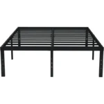 Furniture.Sale.Black Queen Bed Frame No Box Spring Needed 18 Inch Heavy Duty Metal Tall Platform Bed Frame with Large Storage Sp