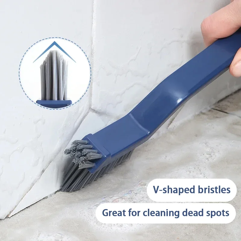 kf-Sd4ed583d84dd498cb714188ea86d6049T Effective Cleaning Brush for Corners and Gaps - 2-in-1 Multipurpose Bathroom and Floor Tiles Cleaning Brush - Image 1