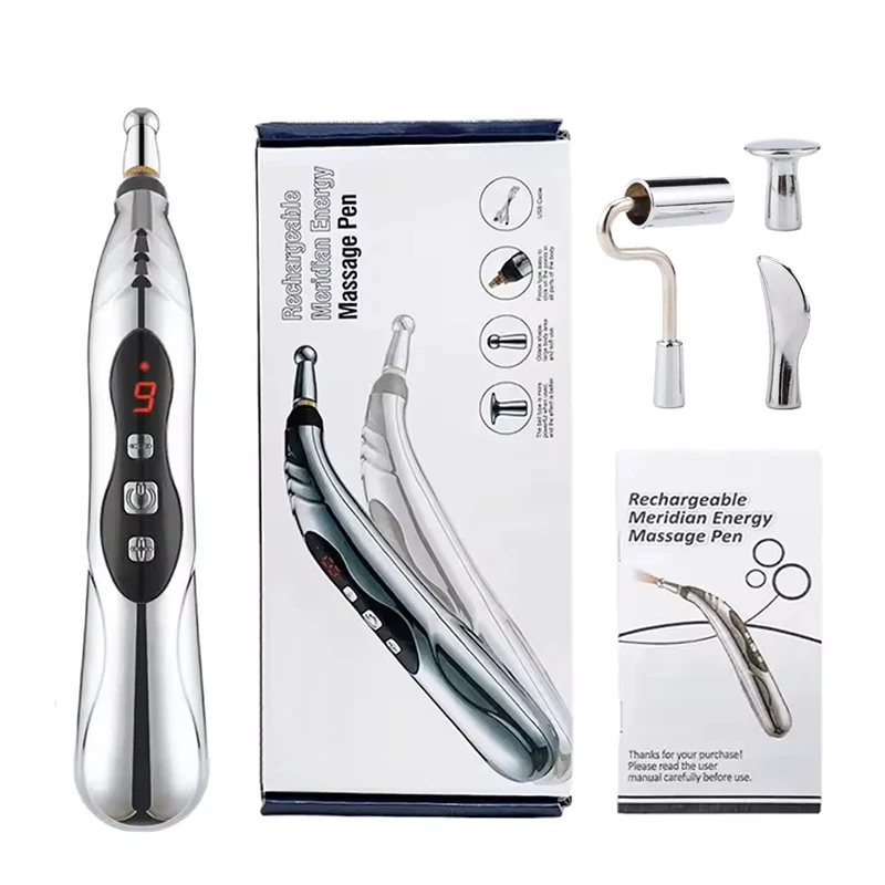 kf-Sd61e2415611b45218d79d07655fa2764A Meridian Energy Acupuncture Pen Electric Pulse Therapy Muscle Deep Tissue Healing Massage Pen Acup Pain Relief Health Care Tool - Image 1