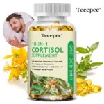 10-IN-1 Cortisol Supplements with Magnesium, Ashwagandha, Chamomile, L-Theanine,Vitamin C & D3, For Women & Men,Vegan