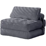 Folding Sofa Bed, Convertible Sleeping Chair With Backrest Support And Soft Corduroy Fabric，Fold Couch Bed With Pillow For