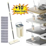 Microfiber Squeeze Mop Set Cleaning Bathroom Mop Multipurpose Mop Super Water Absorption with Bucket Household Cleaning Tool