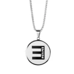 Eminem Titanium Steel Hip Hop Necklace Matte Relief Pendant Sweater Chain Jewelry Gift For Him